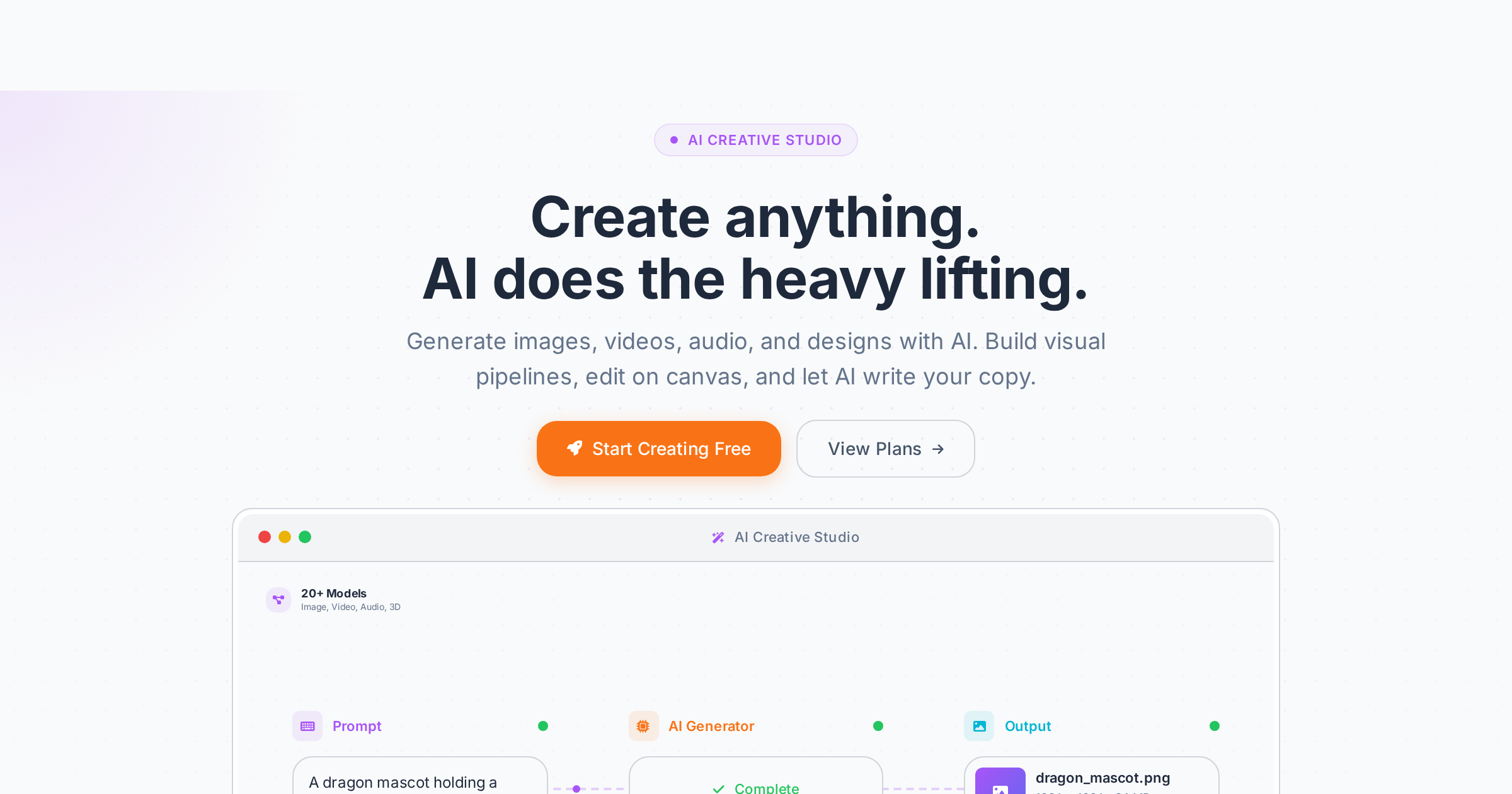 AI Creative Studio - Generate Images, Videos & Designs | MarketDragon