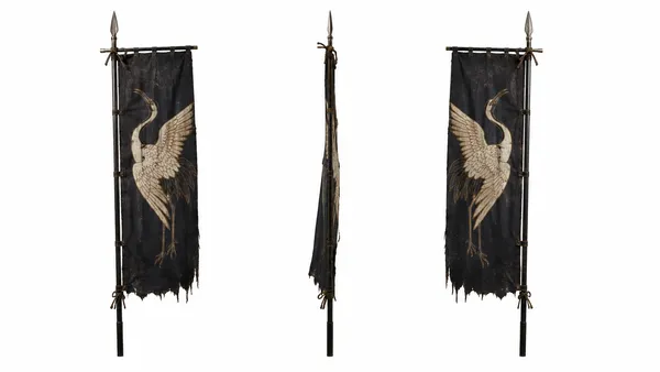 Prop sheet: Nobukata's white crane banner